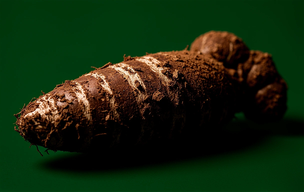 Macro view of Indonesian botanical root