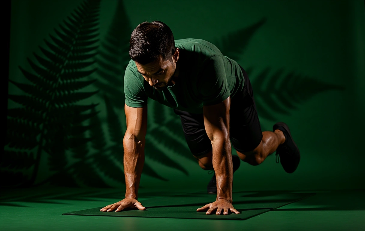 Man practicing wellness routine